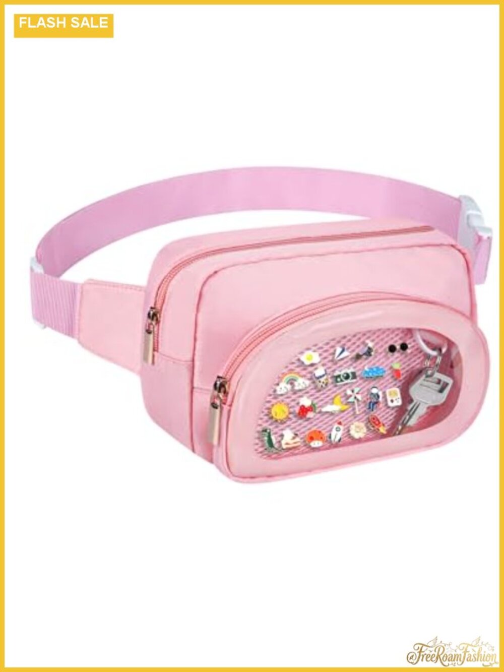 Ita Bag Crossbody Small Pin Trading Fanny Pack Clear Window Enamel Pins